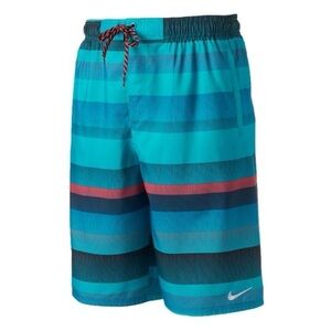 Nike Optic Shift Striped Volley Beach Swim Shorts Size Small